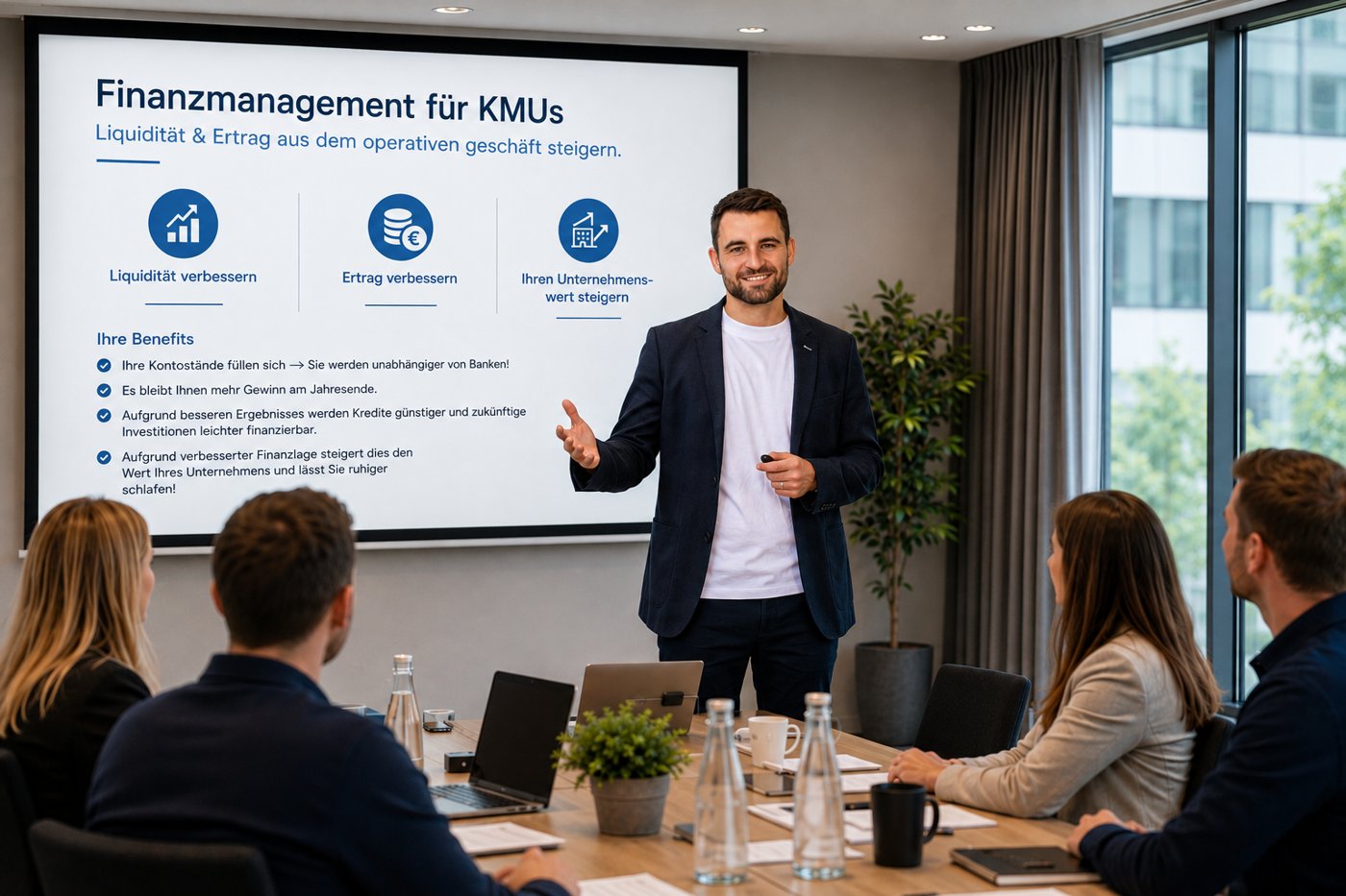 Marco Angelo Mörth, MBA präsentiert im Workshop Finanzmanagement für KMUs